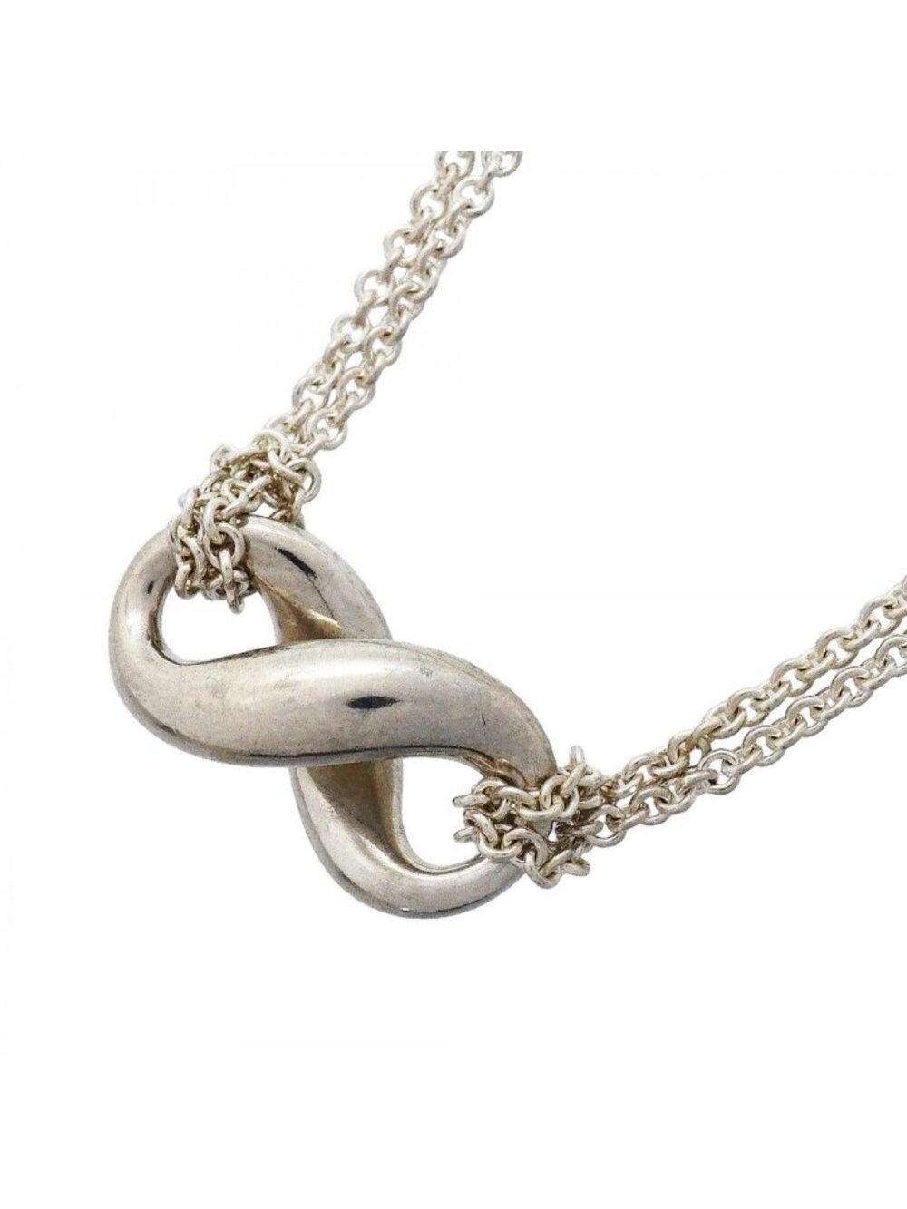 Tiffany & Co Necklace Infinity Double Chain Silver